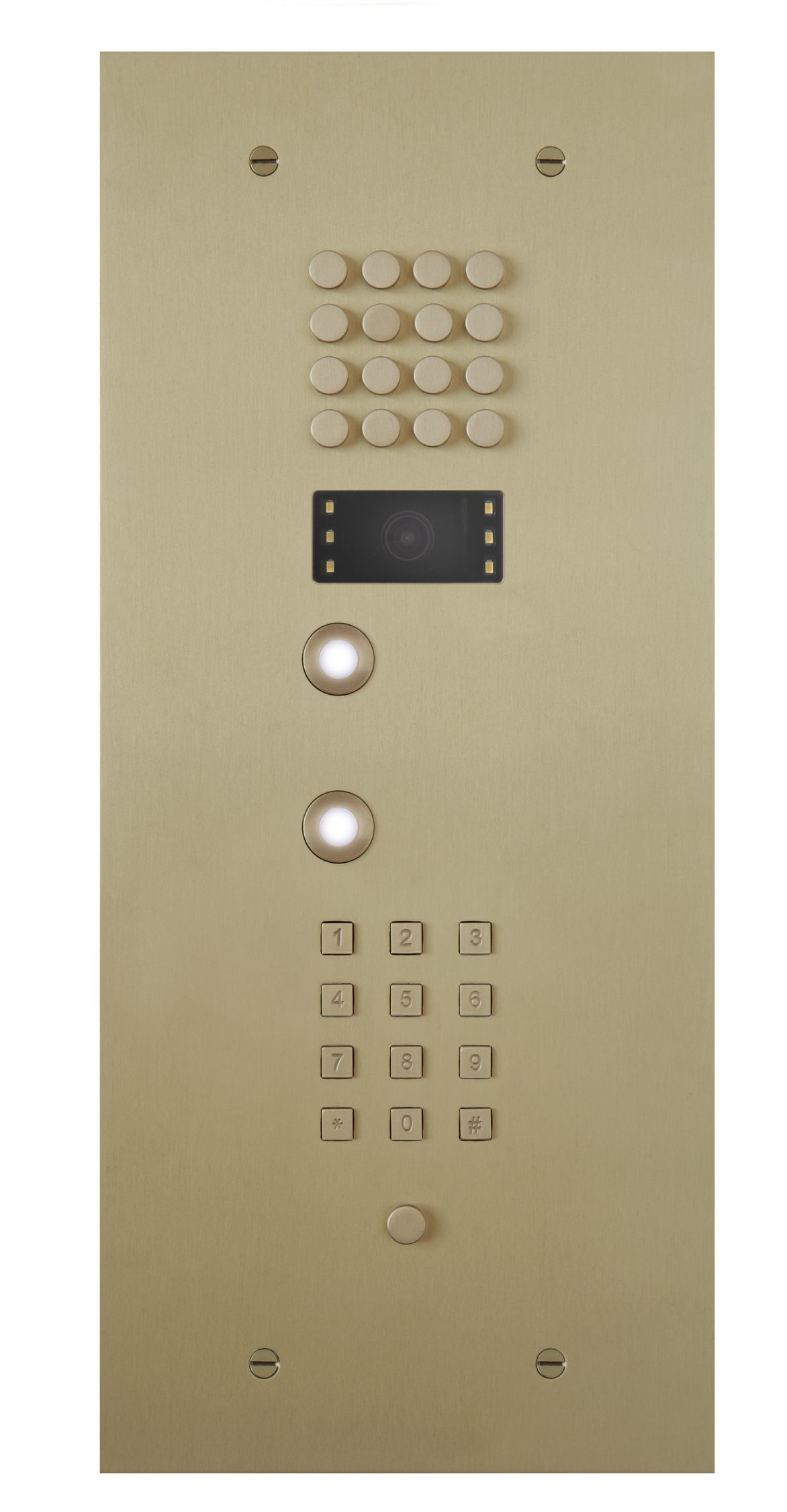 Wizard Bronze gold IP 2 buttons small keypad and color cam